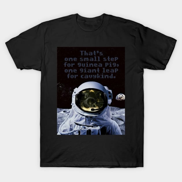 Dean the Astronaut Guinea Pig T-Shirt by ARTWORKandBEYOND